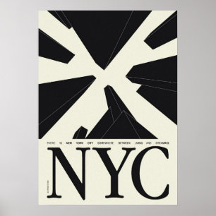 Póster nueva york city poster, nyc skyline art, manhattan