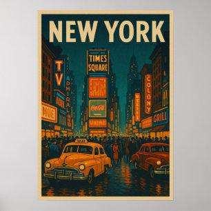 Póster nueva york city poster, nyc skyline art, manhattan