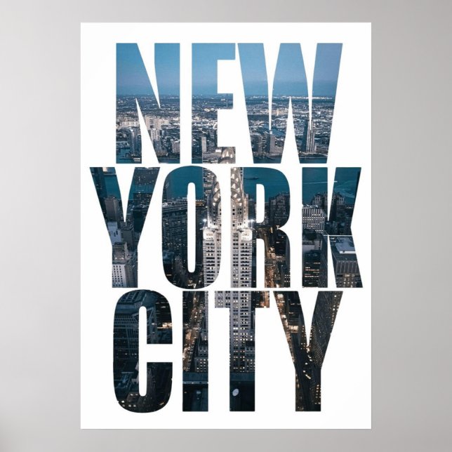 Póster nueva york city poster, nyc skyline art, manhattan (Frente)