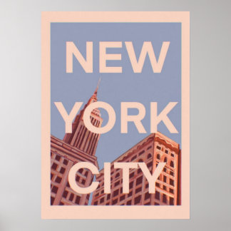 Póster nueva york city poster, nyc skyline art, manhattan