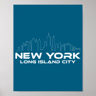 Póster Nueva York Ciudad de Long Island _1