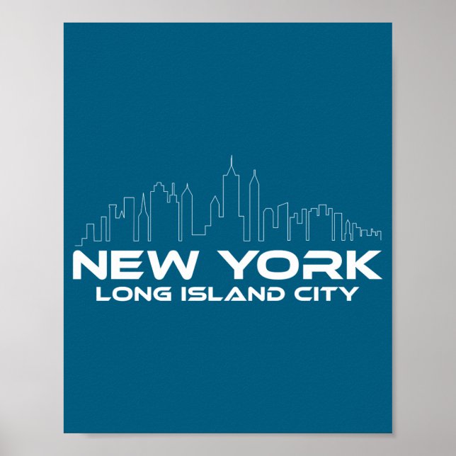 Póster Nueva York Ciudad de Long Island _1 (Frente)
