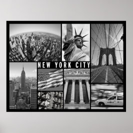 Póster nueva york ciudad en blanco y negro