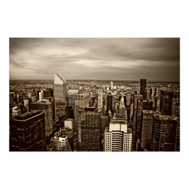 Póster Nueva York de Manhattan (Anverso)