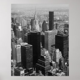 Póster Nueva York de Manhattan con el edificio Chrysler