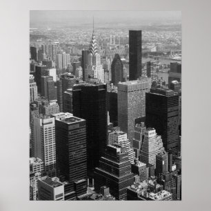 Póster Nueva York de Manhattan con el edificio Chrysler