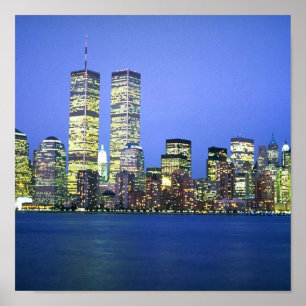 Póster Nueva York de noche