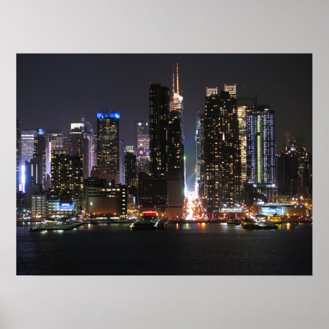 Póster Nueva York de noche (Frente)