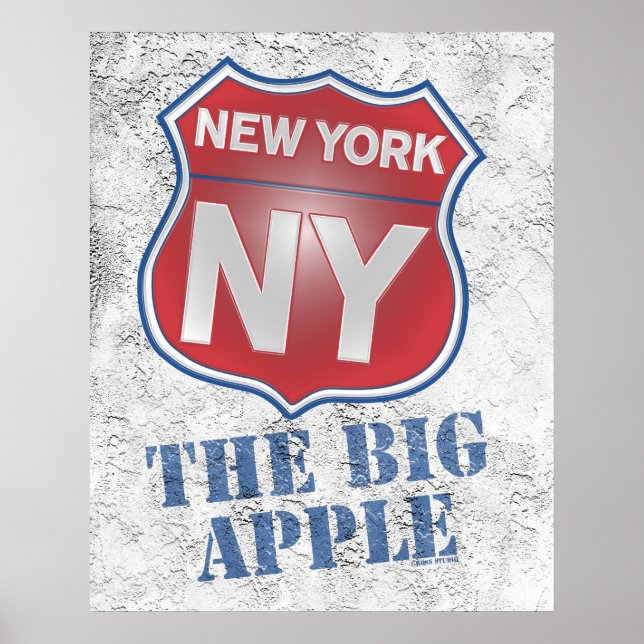 Póster Nueva York, el Poster Gran Escudo de Apple (Frente)