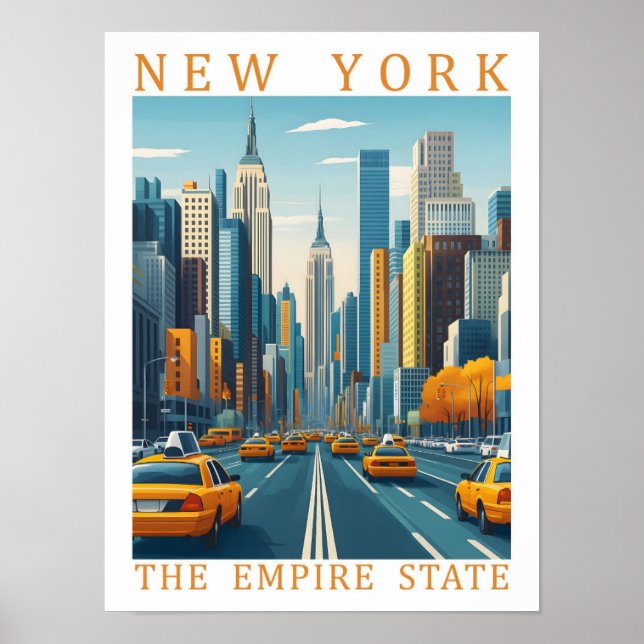 Póster Nueva York Empire State USA Travel Place (Frente)