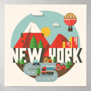 Póster Nueva York en diseño