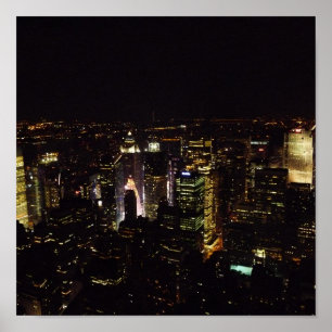 Póster Nueva York en la noche