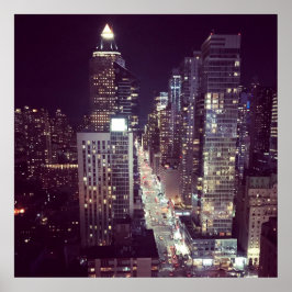 Póster Nueva York en la noche 2