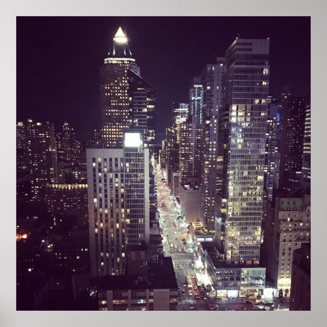 Póster Nueva York en la noche 2 (Frente)