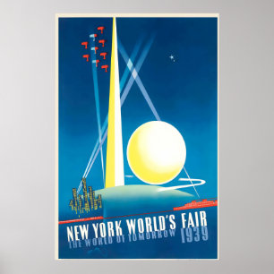 Póster Nueva York Estados Unidos América Feria Mundial Vi