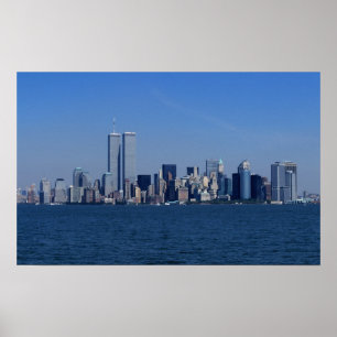 Póster Nueva York, Estados Unidos. Línea aérea del centro