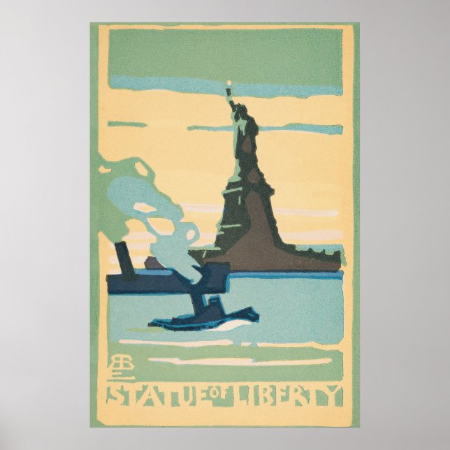 Póster Nueva York - Estatua de la Libertad (1916) (Frente)