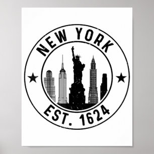 Póster Nueva York Este. Nyc 1624