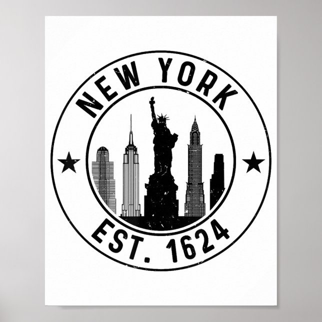 Póster Nueva York Este. Nyc 1624 (Frente)