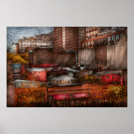 Póster Nueva York - Greenwich Village - Ciudad abstracta