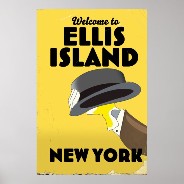 Póster Nueva York Isla Ellis (Frente)