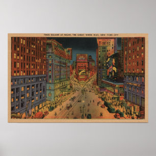 Póster Nueva York, nueva vista de Times Square