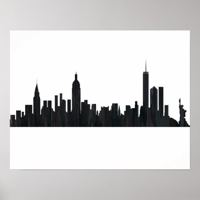 PÓSTER NUEVA YORK, NY SKYLINE OILS - (Frente)
