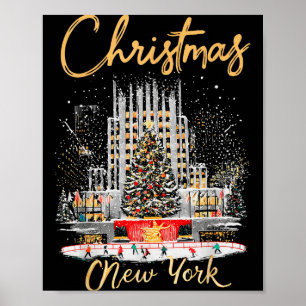Póster Nueva York Ny Viaje De Chicas De Navidad Coinciden