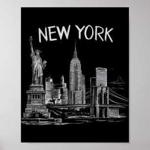 Póster Nueva York Para Hombres Mujeres Ny Ciudad Vintage