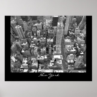 Póster Nueva York Poster Cityscape New York Empire Print