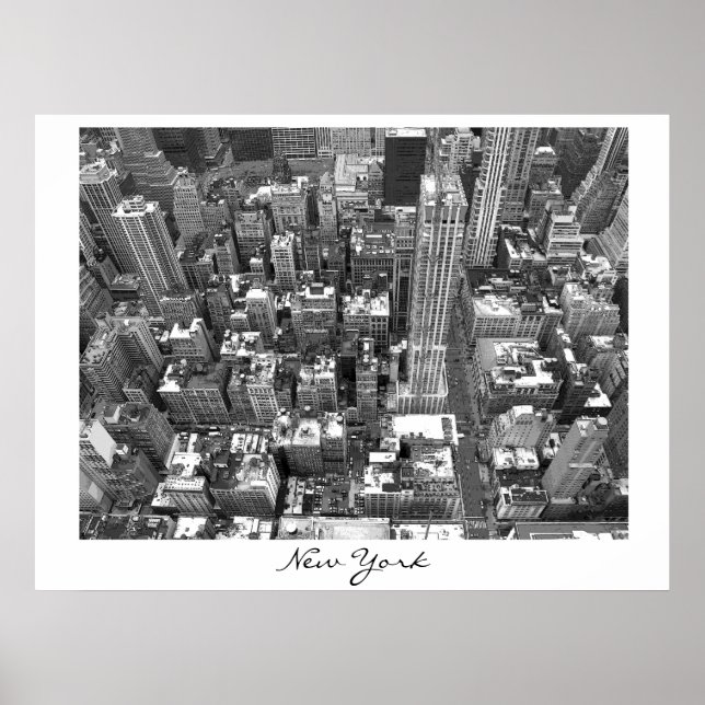 Póster Nueva York Poster Cityscape New York Empire Print (Frente)