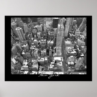 Póster Nueva York Poster Cityscape New York Empire Print