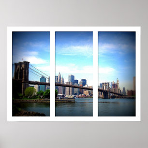 Póster Nueva York - Puente de Brooklyn