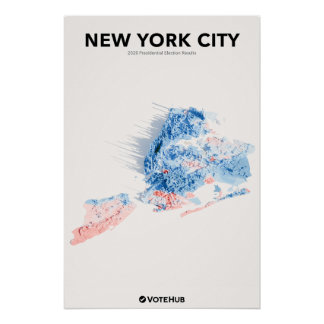 Póster Nueva York - Resultados de las elecciones presiden