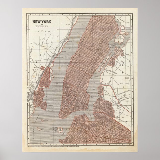 Póster Nueva York y alrededores (Frente)