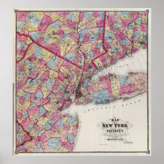 Póster Nueva York y alrededores