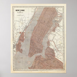 Póster Nueva York y vecindad