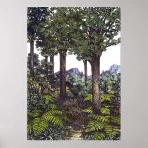 Póster Nueva Zelanda Bush, de Lynda Vugler