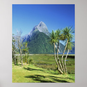 Póster Nueva Zelanda, Isla Sur, Mitre Peak,