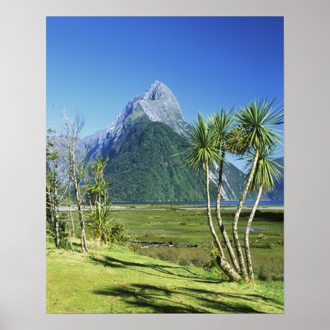 Póster Nueva Zelanda, Isla Sur, Mitre Peak, (Frente)
