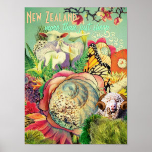 Póster Nueva Zelanda más que solamente ovejas