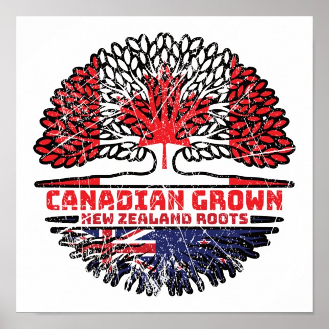 Póster Nueva Zelanda Nueva Zelanda Canadiense Roots de ár (Frente)