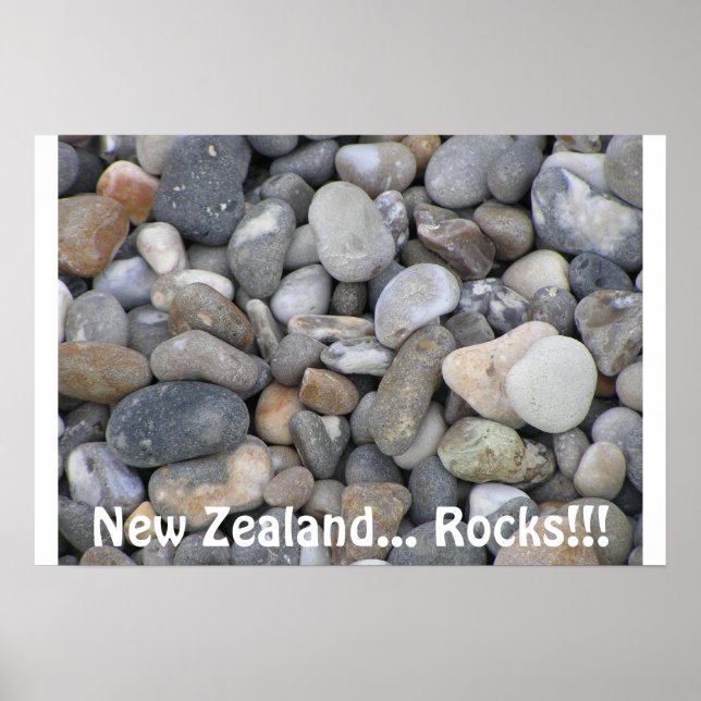 Póster Nueva Zelanda... ¡¡Rocas!! (Frente)