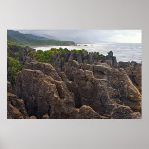 Póster Nueva Zelanda: Rocas de la crepe