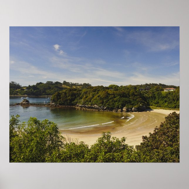 Póster Nueva Zelanda, Southland, Isla Stewart, Halfmoon (Frente)