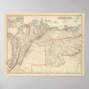 Póster Nuevas Granada y Venezuela