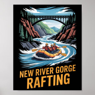 Póster Nuevas mujeres en la garganta del río Rafting Whit