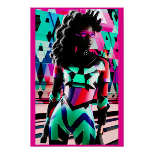 Póster Nuevas obsesiones de diseño de Memphis