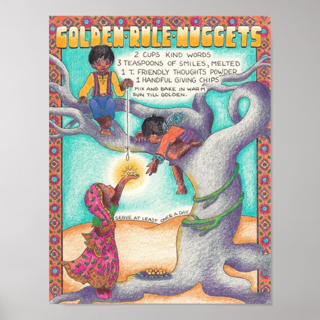 Póster Nuevas recetas del mundo - Nuggets de reglas de or (Frente)