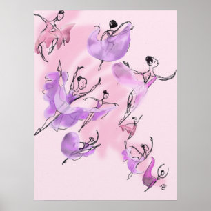 Póster "Nueve damas bailando"